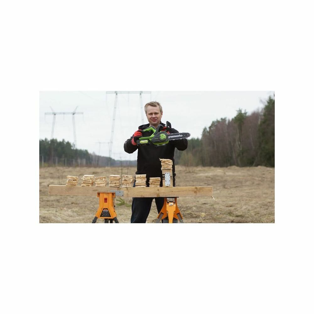 Пила цепная аккумуляторная GREENWORKS 24 V с акб и з/у 2007707UB