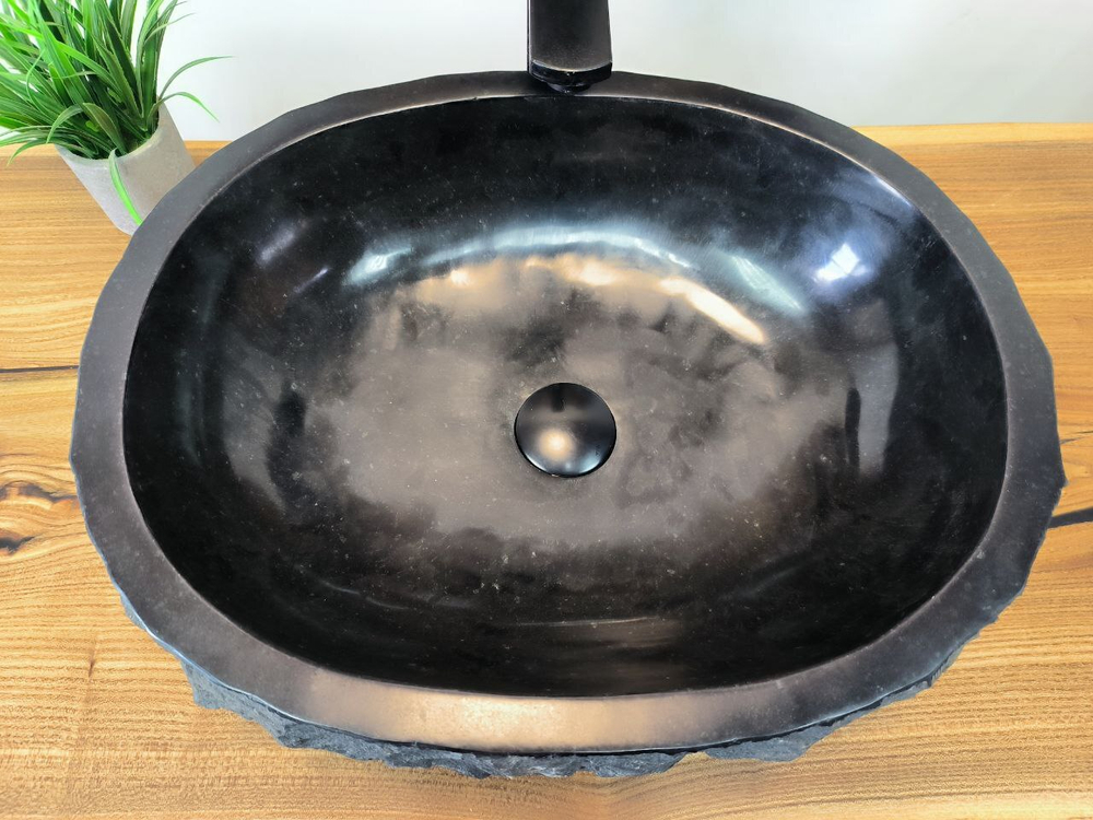 Раковина из андезита Erozy Black EA-65643 50х40х15 из натурального камня