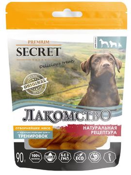 Секрет Лакомство для собак утиные медальоны 90г