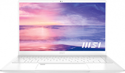 Ноутбук MSI Prestige 14 A11SC-079RU Intel Core i7 1195G7, 2.9 GHz - 5.0 GHz, 16384 Mb, 14" Full HD 1920x1080, 1000 Gb SSD, DVD нет, nVidia GeForce GTX 1650 4096 Mb, Windows 10 Home, белый 9S7-14C511-079