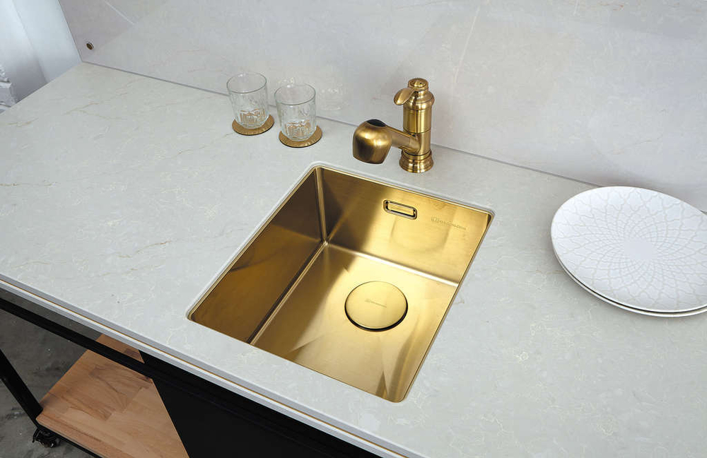 Мойка Omoikiri Taki 38-U/IF-LG нерж. сталь | Светлое золото