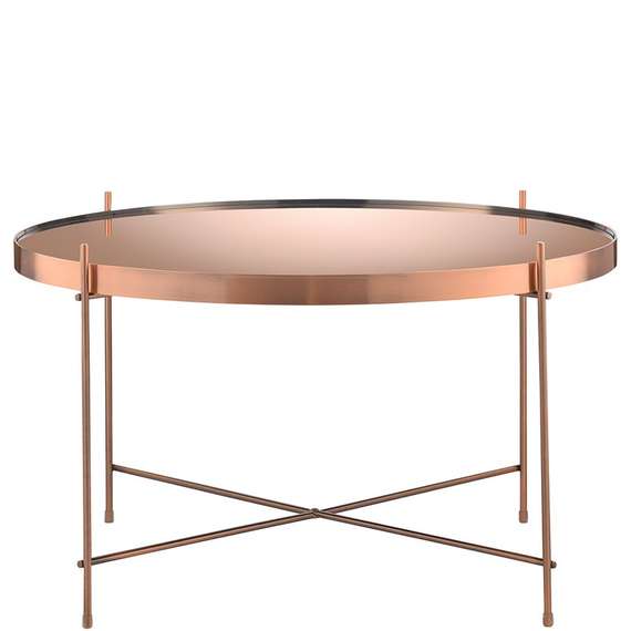 Журнальный столик Josen, Ø65 см, розовый/медный