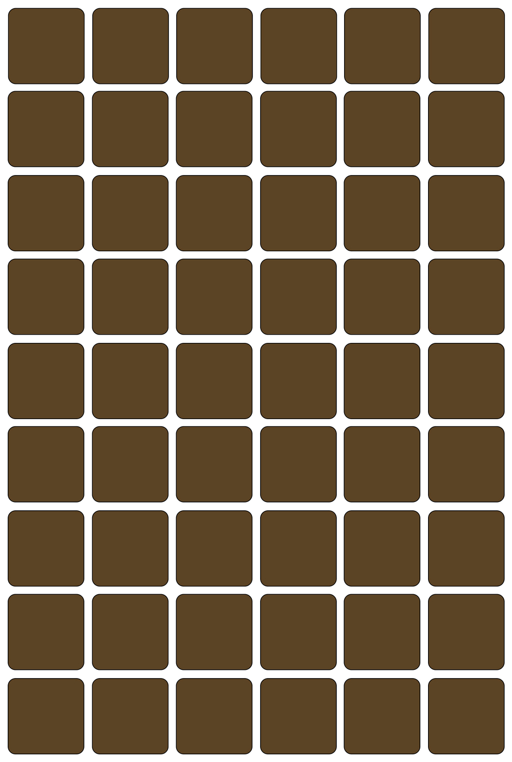 Виниловые наклейки для маркировки Policomprint М2, 20х20 мм. 108 шт.