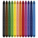 Карандаши цветные трёхгранные монолитные 12цв. Maped Infinity, утолщенные, состоят из грифеля