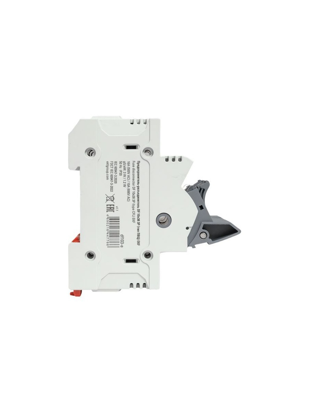 Предохранитель-разъединитель DF 10х38 3п (тип ПВЦ) EKF df103-e