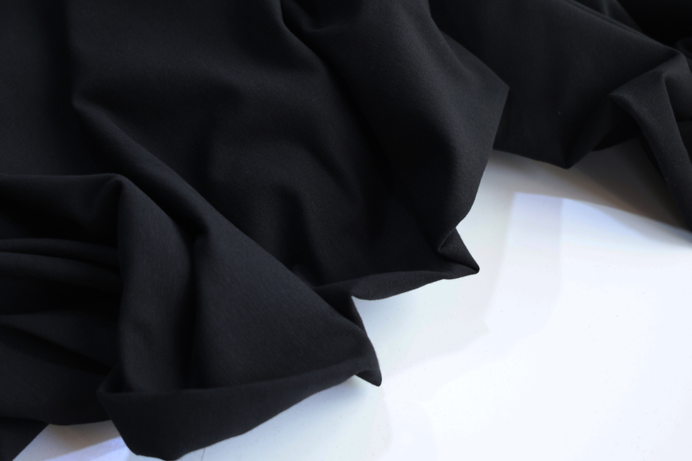 ЧЕРНЫЙ - Футер 2х нитка с лайкрой, компакт пенье (КРВ623 Маша)