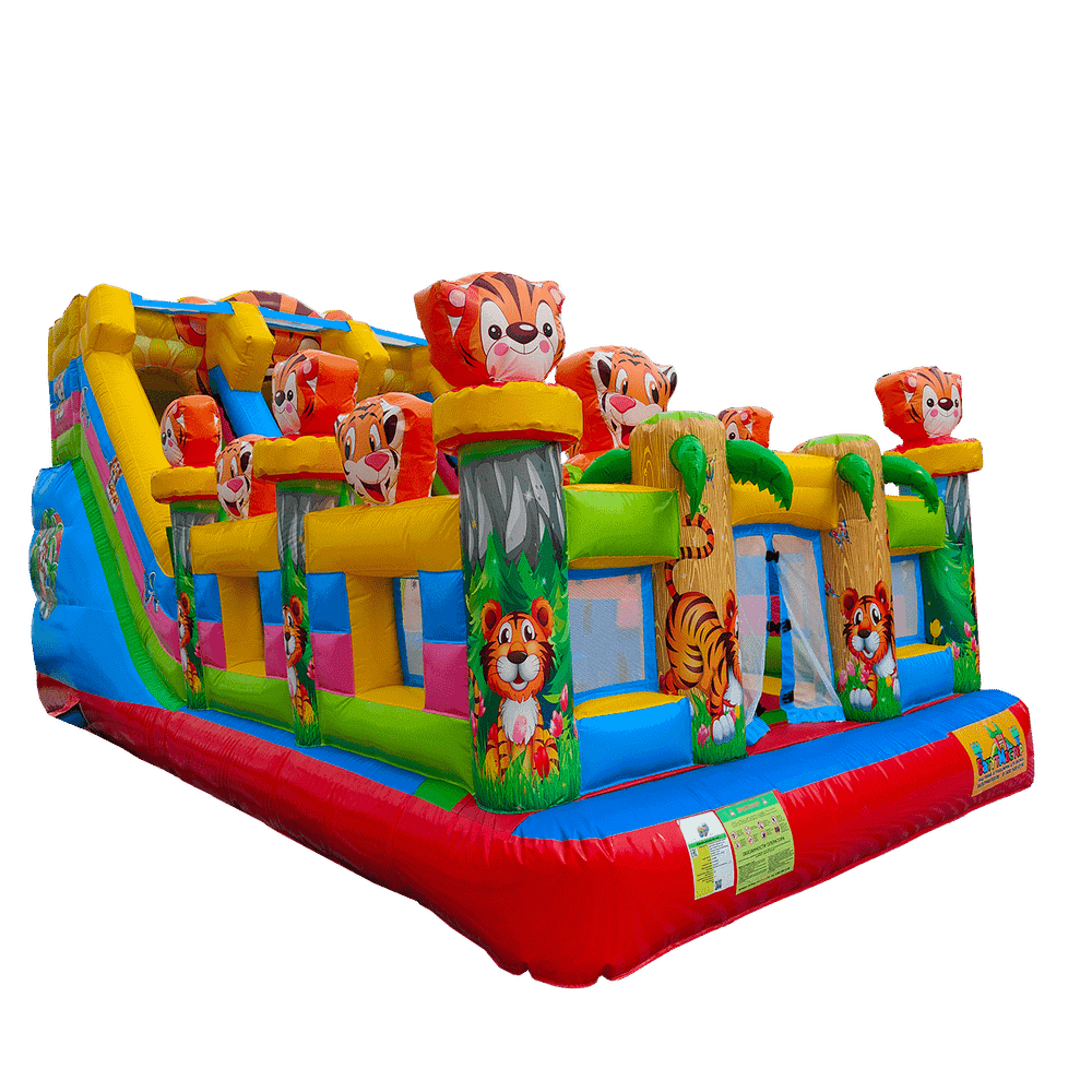 Коммерческий батут «Тигриная страна 2», 8х4х5 м без пандуса