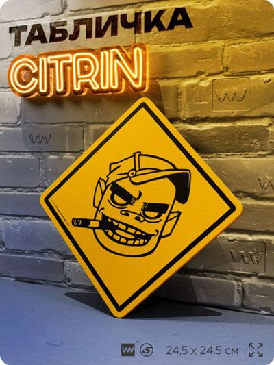 Табличка декоративная "Gorillaz, Рассел Хоббс, Russel Hobbs" на дверь и стену, прикольная штука в подарок, декоративный знак, 24,5х24,5 см, пластиковая, Айдентика Технолоджи