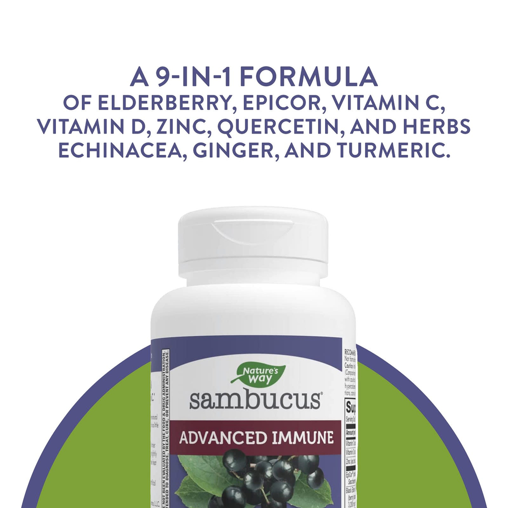 Nature's Way, Sambucus Advanced Immune, 80 капсул