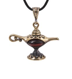 AM-4078 Подвеска «Лампа Аладдина» (латунь, янтарь)