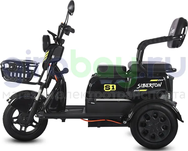 Электротрицикл SIBERTON S1 2000W (60V/21Ah) двухместный фото №4