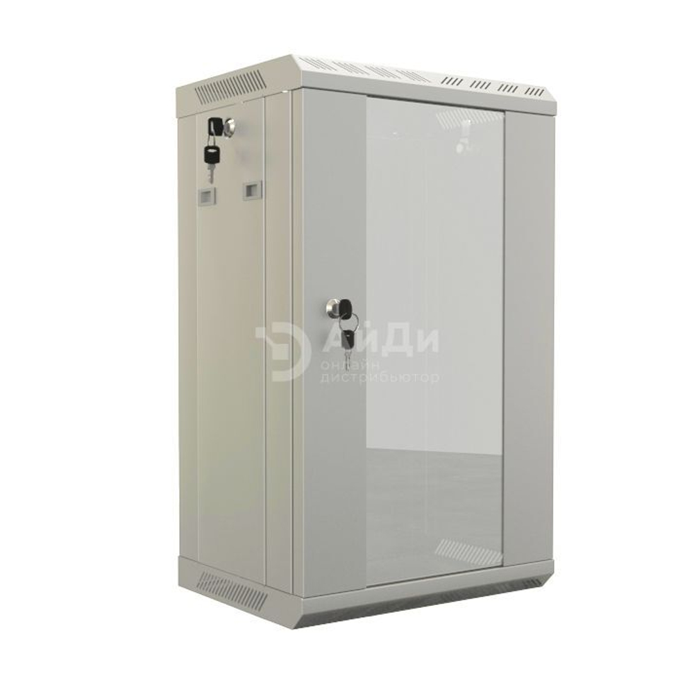 Шкаф телекоммуникационный настенный Hyperline TDB-9U-GP-RAL7035