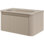 Тумба c раковиной VOI 786-080-D+782-080-R-D 80 см, на 1 отверстие, рифленая, DAPHNE