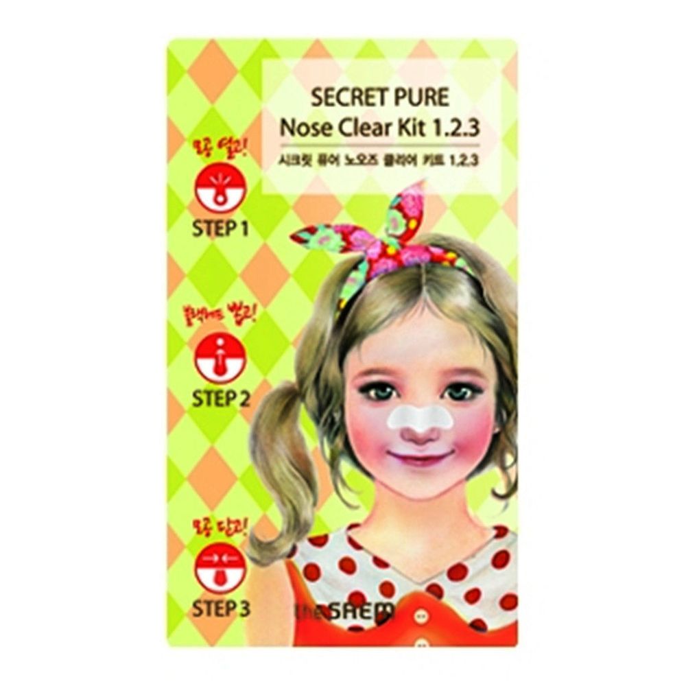 The Saem Secret Pure Nose Clear Kit 1•2•3 трехступенчатые очищающие полоски для носа