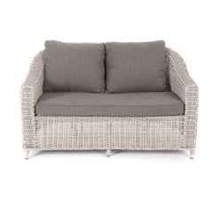 "Кон Панна" диван из искусственного ротанга двухместный, цвет бежевый