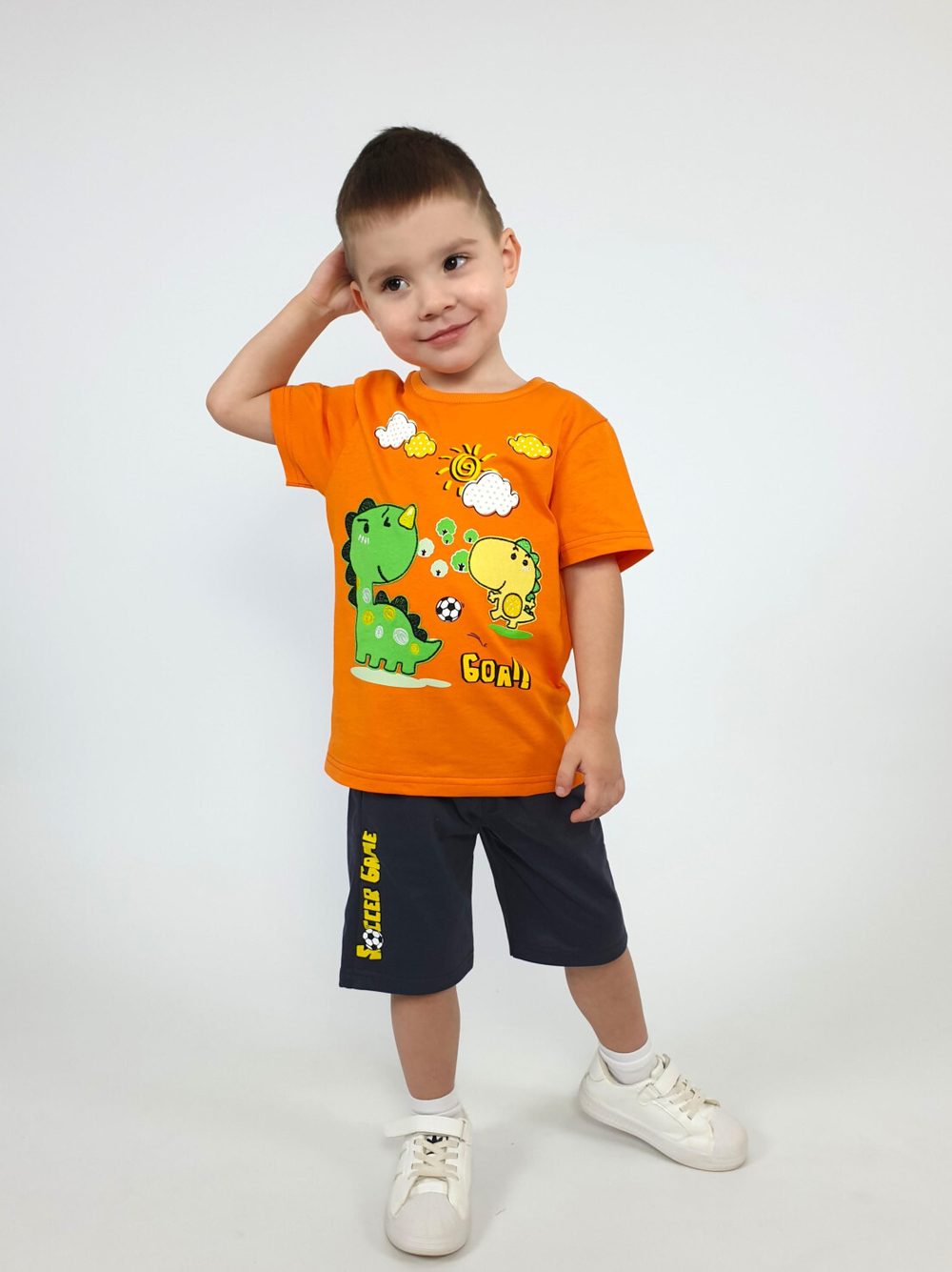 01-137-4 Комплект фуфайка+шорты для мальчика Luneva