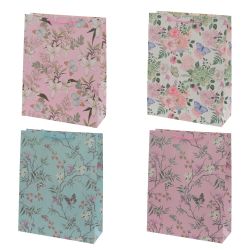 GAEM Пакет подарочный L (бумага 210г/м2, блок микс 12шт), L31 W12 H40 см, 4в.