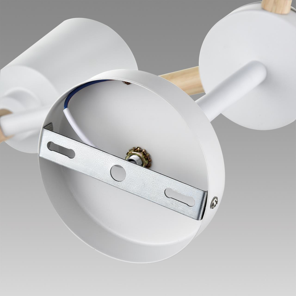 8097/3C MODERNI LN26 342 белый/белый металл, дерево/металл Люстра потолочная Е27 3*60W 220V ROSALINA