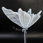 Фигура светодиодная «Волшебная Бабочка» на стойке h-1,94м, длина крыла 80 см, без движения,220v,Белый