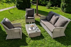 "Гляссе" лаунж-зона из искусственного ротанга, цвет бежевый