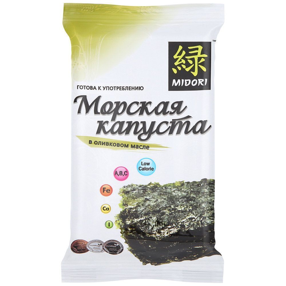 Чипсы MIDORI Морская капуста в оливковом масле 5г
