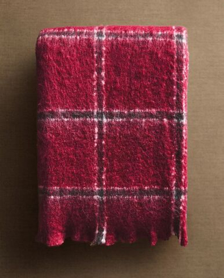 Zara Home - Мягкое клетчатый плед, красный, 140x190 см