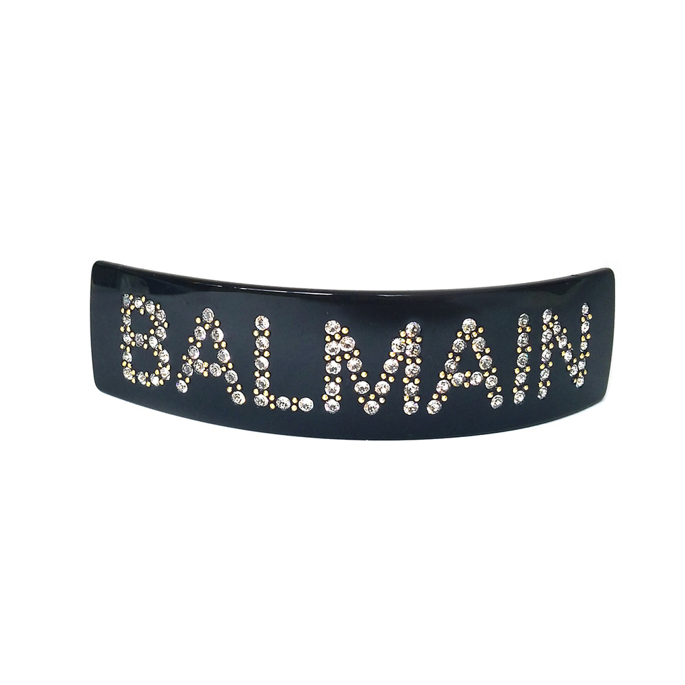 Balmain Hair Couture Заколка-автомат черная с Кристаллами Swarovski