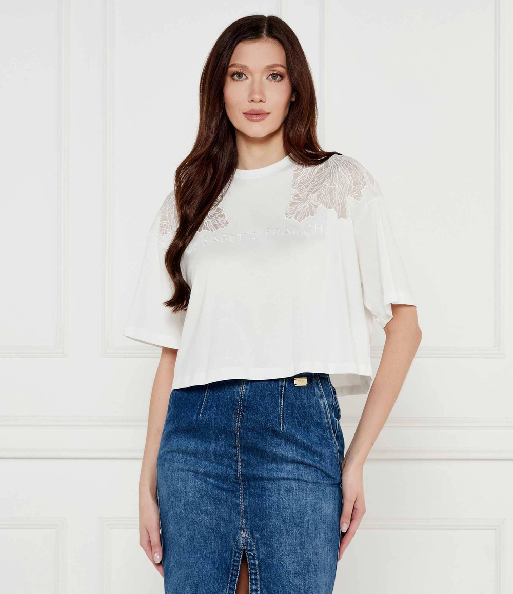 Блузка Elisabetta Franchi - белый(MA01851E2)