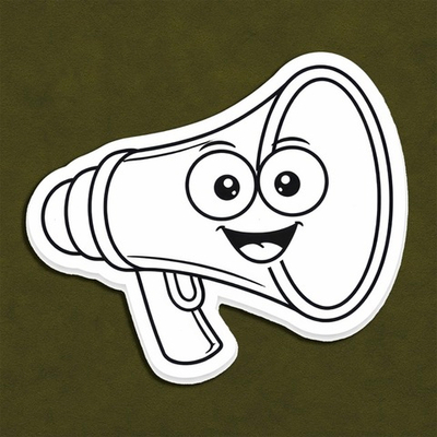 Рупор (улыбка) - декор для фотосессий