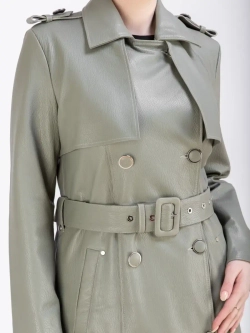 Тренчкот женский плащ женский кожаный