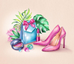 Алмазная мозаика 30*40см полн. заполнен. 32цв. "Женский набор" (Арт. WFC058)