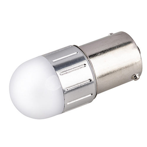 Лампа светодиодная 12V 21W металлический цоколь 1-конт. белый 6 SMD BA15s S25 2 шт. Skyway