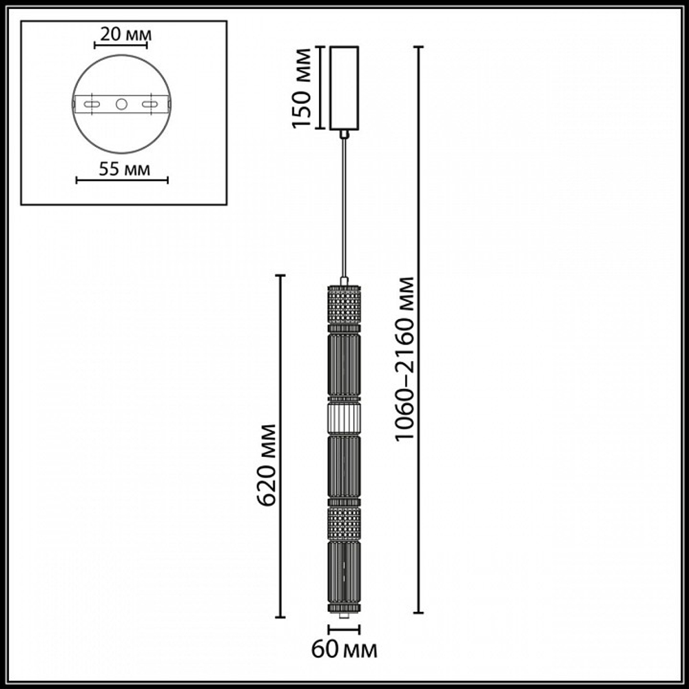Подвесной светильник Odeon Light COLLIER 5456/18L