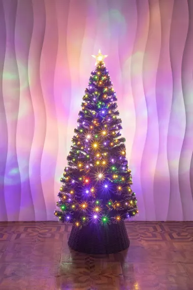 Оптоволоконная елка с LED лампочками Праздничная 120 см., пвх, контроллер (Т2206В-120)