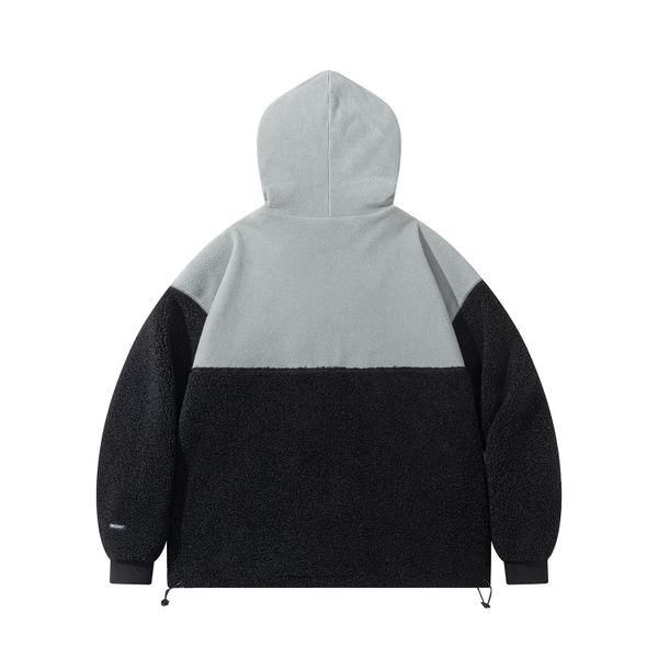 Худи Little Lamb Zip черный/серый - фото 8