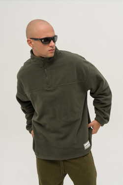 Толстовка KUL'TURA "HALF ZIP FLEECE" Хаки