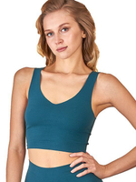 Короткий бесшовный топ (Размер: L) (Цвет: розовый)