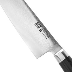 Профессиональный поварской кухонный нож, «Kiritsuke» 20 см, дамасская сталь, серия Ran, YA36034, YAXELL, Японияфотография - 6