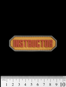 Шеврон Instructor PVC. Коричневый на койоте