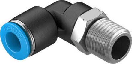 QSL-1/4-8-50 Угловой штуцер с цанговым зажимом и резьбой