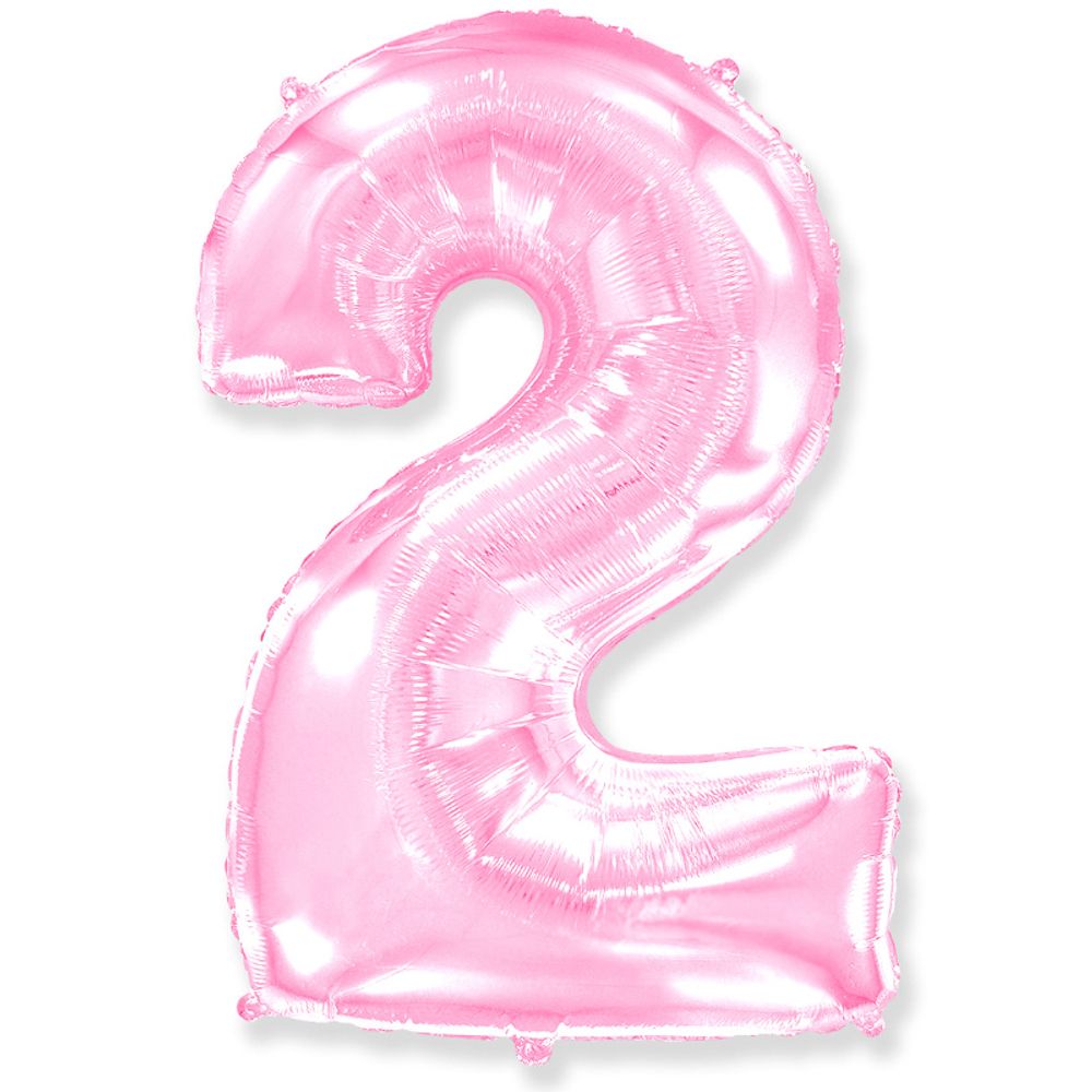 Цифра "2" розовый