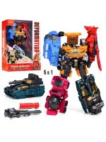 Робот-трансформер 5 в 1 Храбрый воин для мальчиков