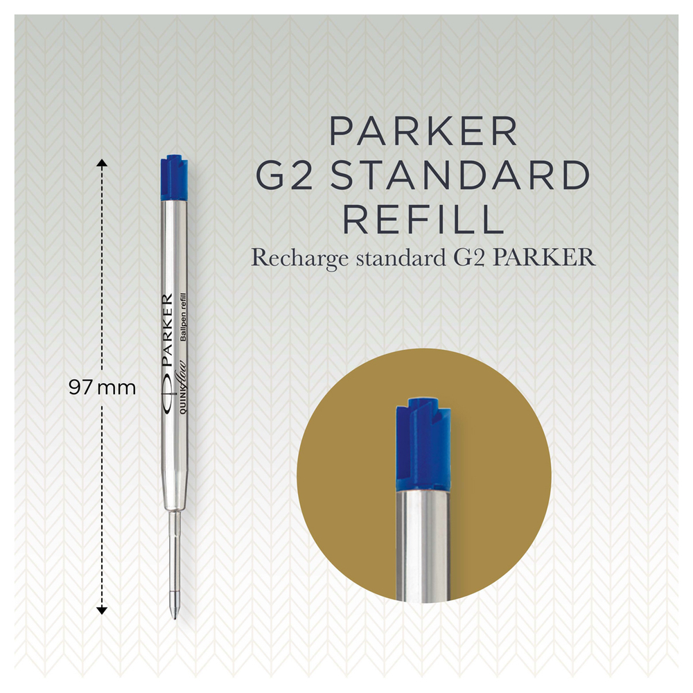 Стержень шариковый объемный Parker "QuinkFlow Ball Point" синий, 98мм, 1,0мм, метал. корпус, блистер 1950371