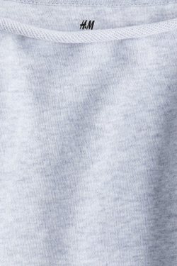 H&M Толстовка с воротником лодочкой, светло-серый