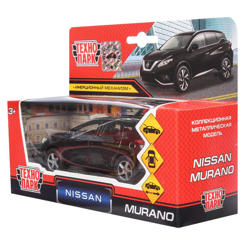 Модель ин. мет. "Nissan Murano" 12см. черный, открыв.двери, в коробка SB-17-75-NM-N(BL)-WB (Технопарк)