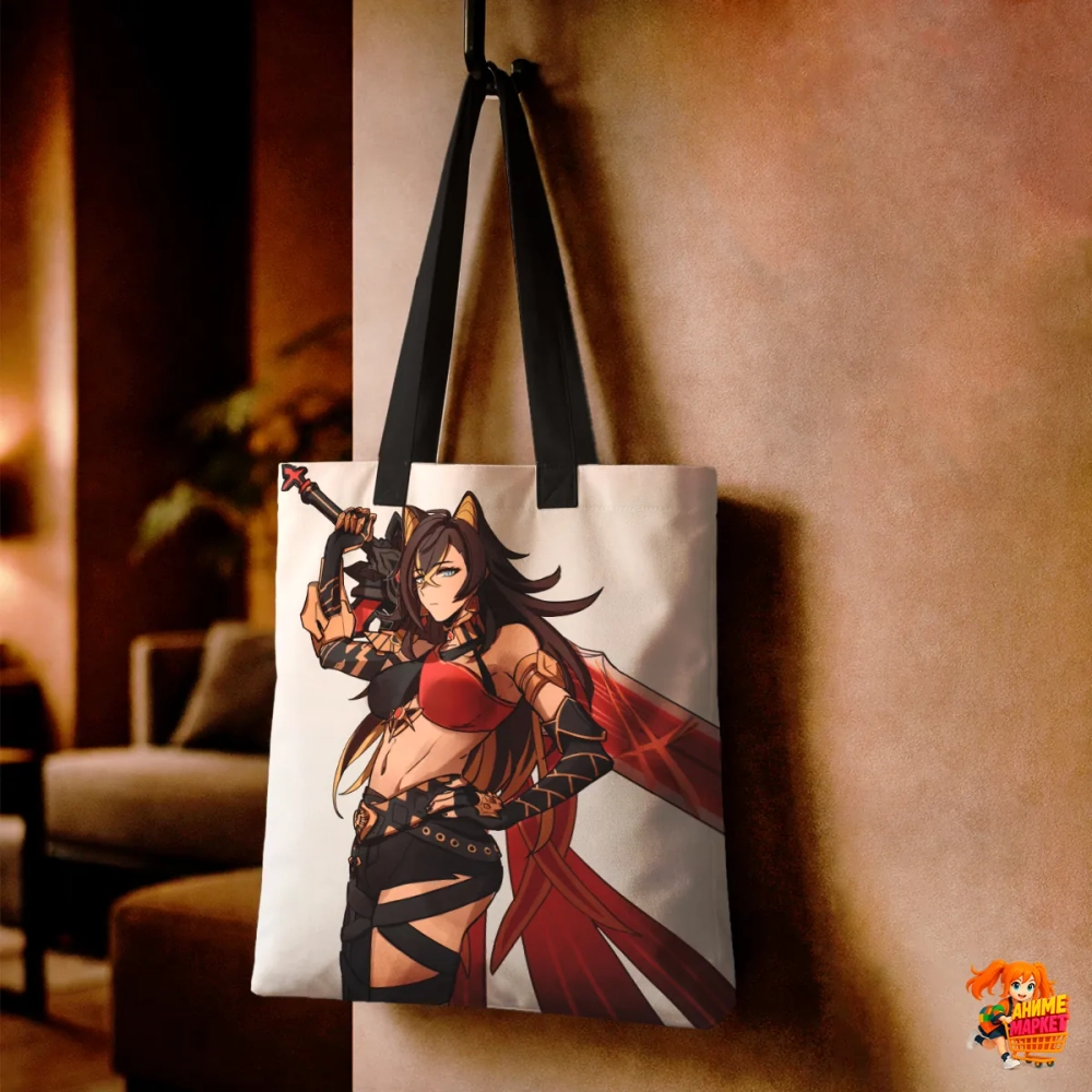 Сумка шоппер с принтом Genshin Impact