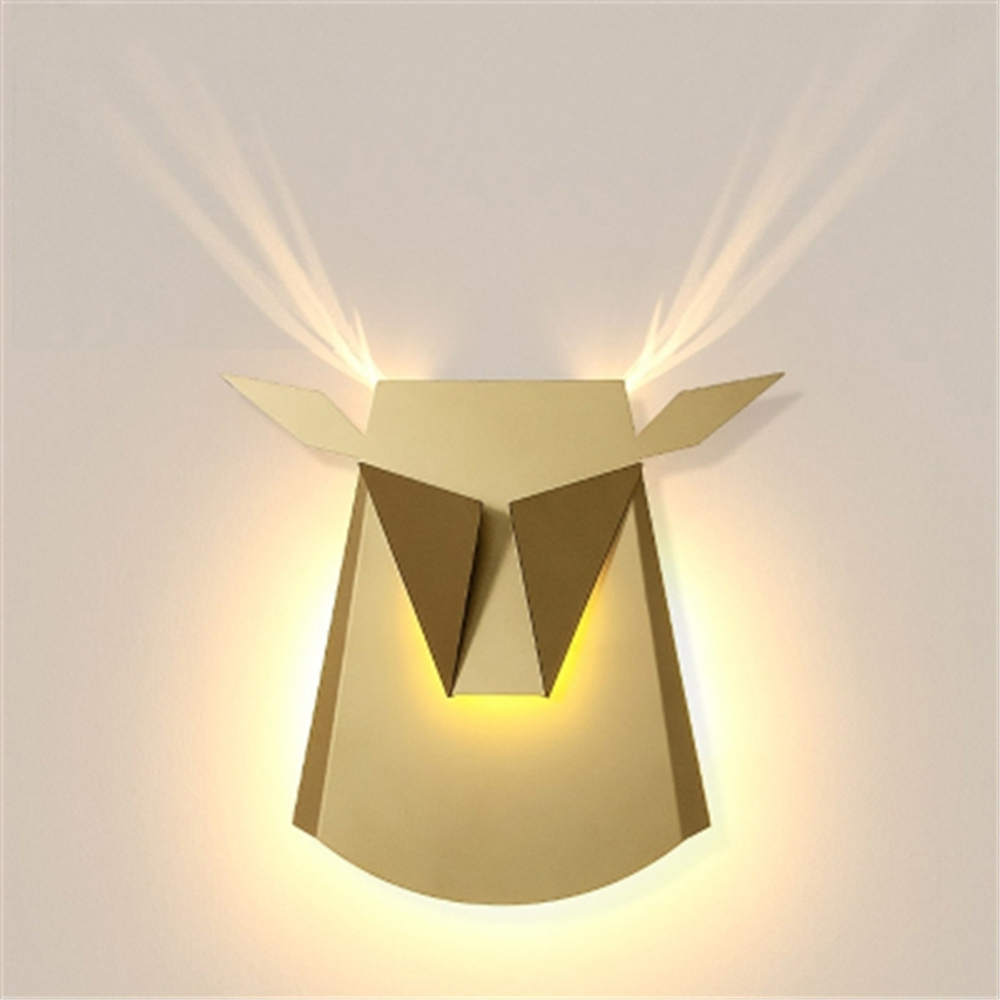 Wall design lamp Deer  (Gold)
