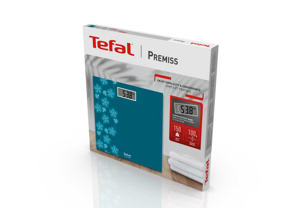 Напольные весы Tefal Premiss Blossom Blue PP1433V0