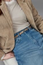 ТОНКИЙ РЕМЕНЬ С ЗАМОЧКОМ LATTE