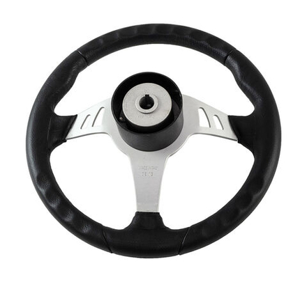 Рулевое колесо SKIPPER обод черный, спицы серебряные д. 350 мм